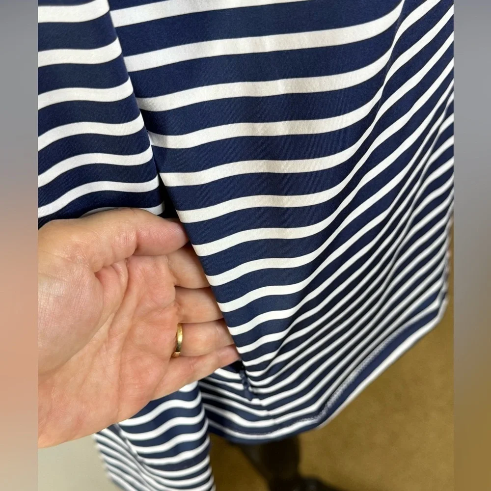 Vineyard Vines navy and white stripe summer beach jacket preppy nautical XS EUC